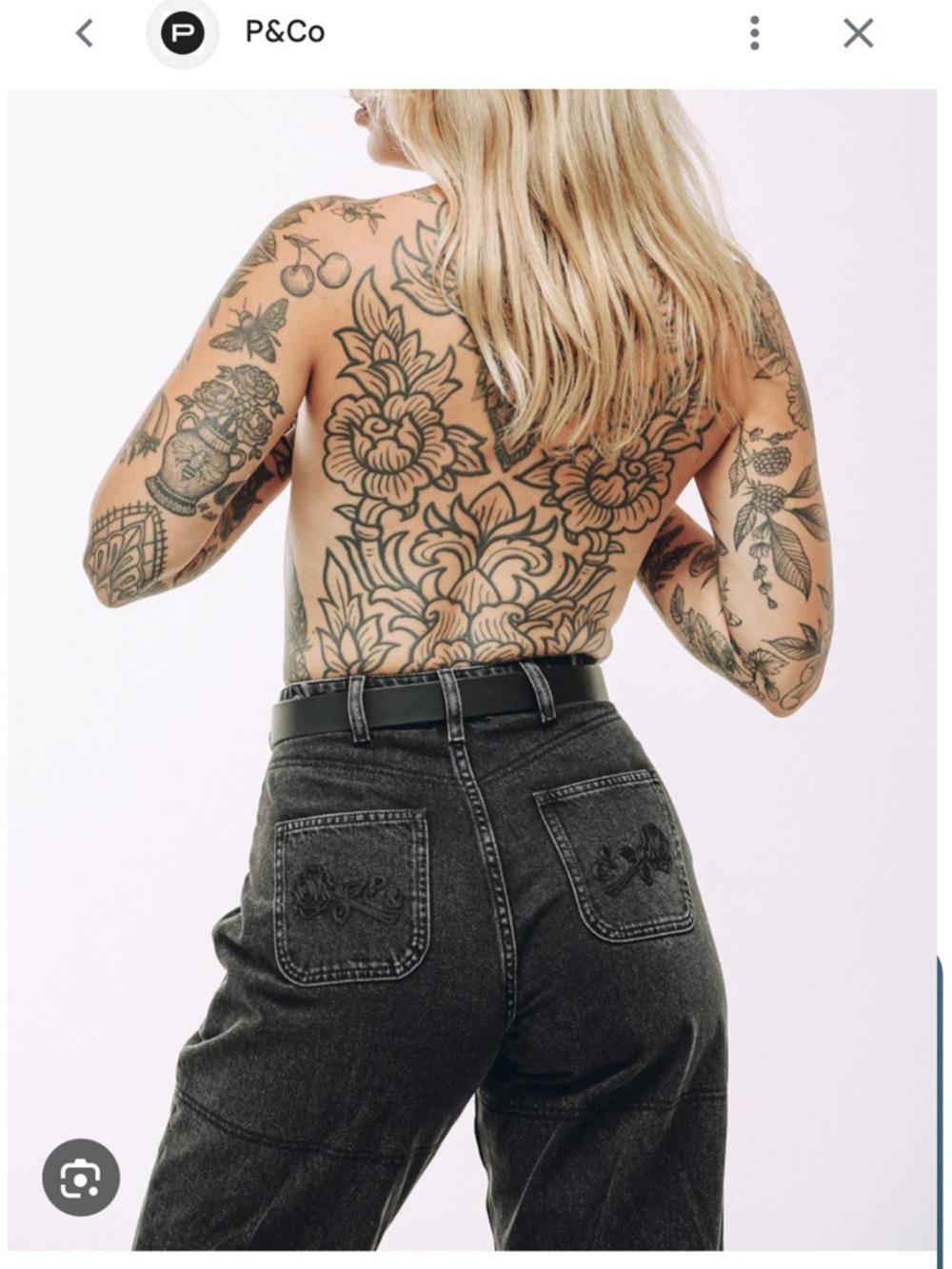 P&Co Washed Black Denim Rosa Jean I
Women's High-waisted Pants